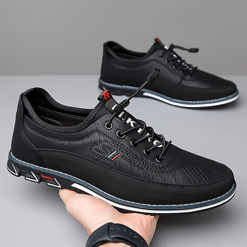 [Lightweight Walking Shoes] Men's Casual Walking Shoes - Upper, Quick-Lock Bungee Laces, Non-Slip Sole, Lightweight Footwear for Daily Wear & Outdoor Activities