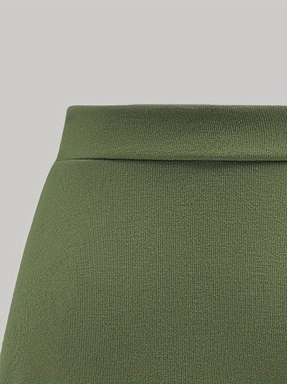 Women's Autumn New High-Waist Irregular Split Skirt with Lining, Mid-Length 2-in-1 Tie Dress