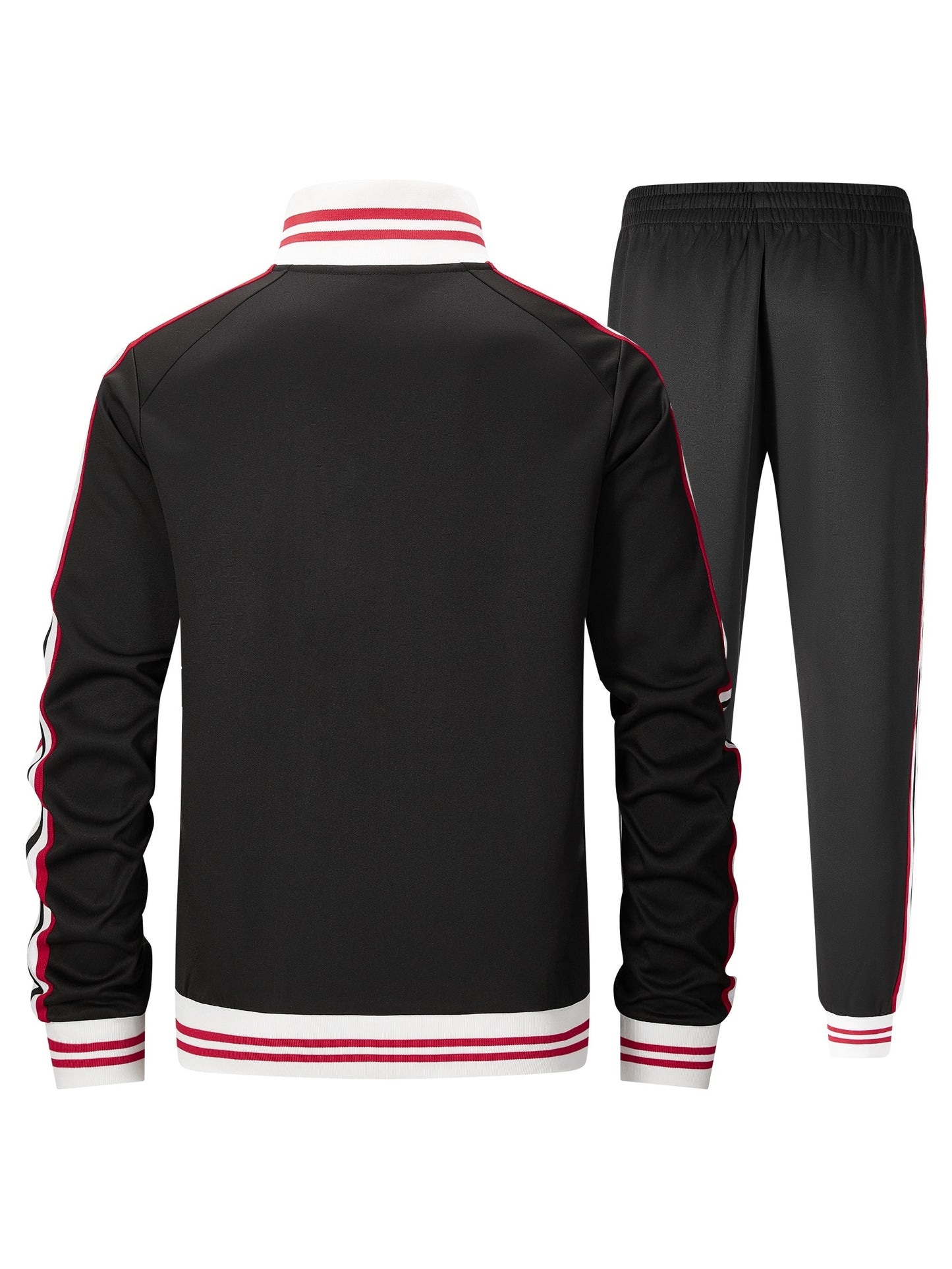 Men Track Suits Sets Long Sleeve Full-zip Sweatsuit Active Jackets And Pants 2pcs Outfits