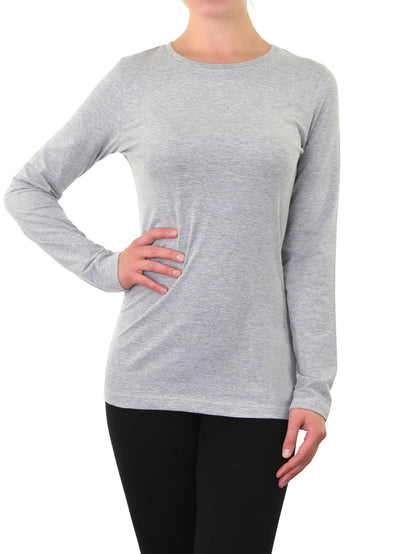 LADIES LONG SLEEVE CLASSIC FIT CREW NECK T-SHIRT