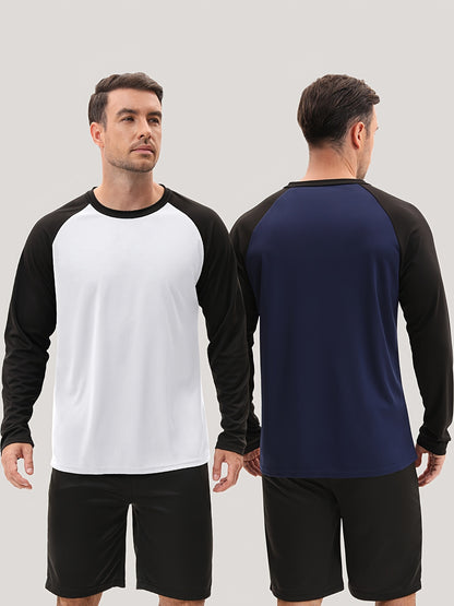 5pcs Men'S Quick Drying Long Sleeves. Multi-Color Combination Set of Fine Bead Ground Cloth, Fast Drying And Breathable