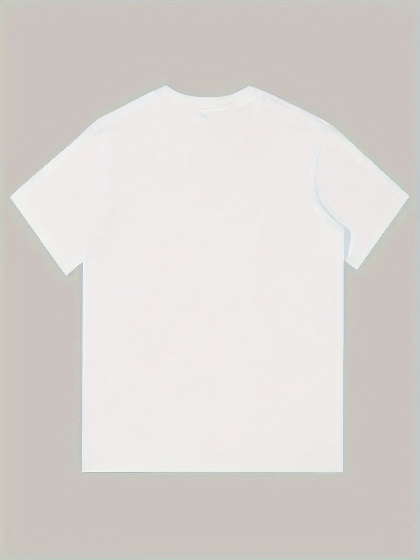 Men's Plus Size Black T-Shirt, Purple and White SAY LESS Print, Suitable for Casual Wear, PLUS SIZE