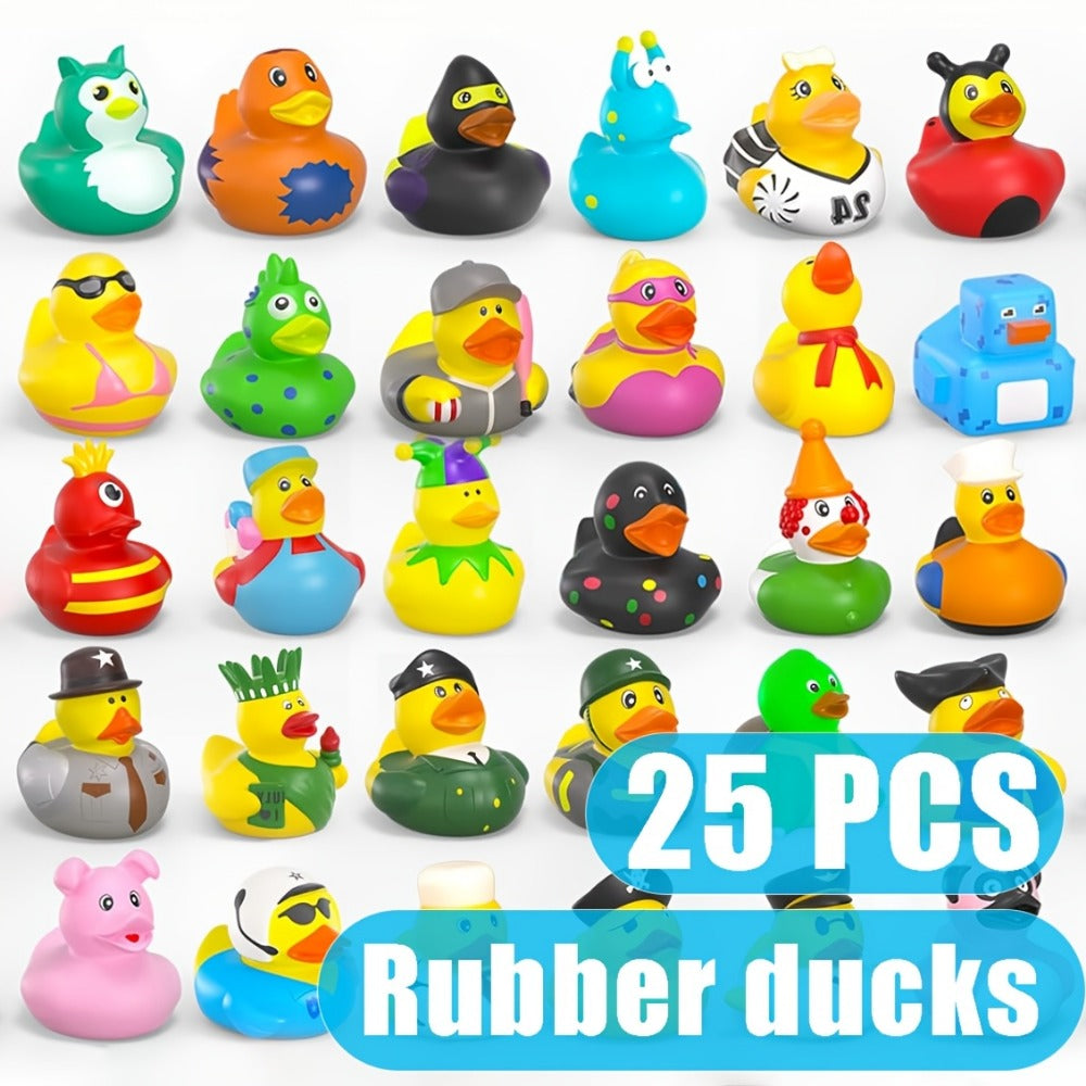 Rubber Duck Bath Toys - Assorted Mini Bulk Pack