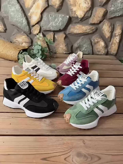 Introducing The Latest Women'S Athletic Casual Footwear, Featuring a Fashionable Thick Sole That Adds Height. These Retro-Style Shoes Are Perfect for Both Outdoor Activities And Everyday Use, Women Shoes, Sneakers