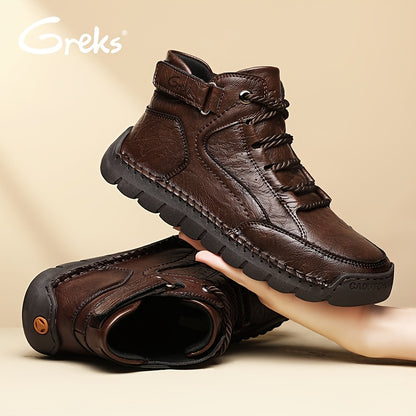 [Casual Walking Shoes] Men's Casual Shoes Ankle Chukka Boots Slip On Lightweight Loafers Mid Top Walking Driving Shoes For Male