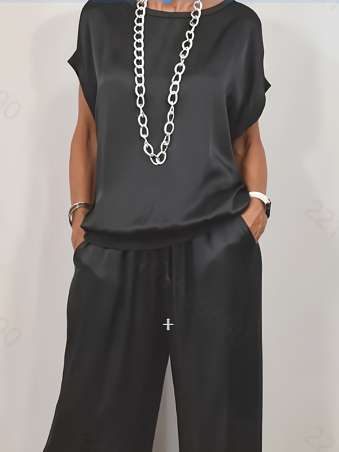 Spring/Summer New Trendy Loose Shirt, Wide Leg Pants, Casual Set