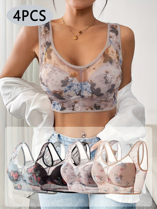 Women’s 4-Pack Bra - Lace Detail Comfort