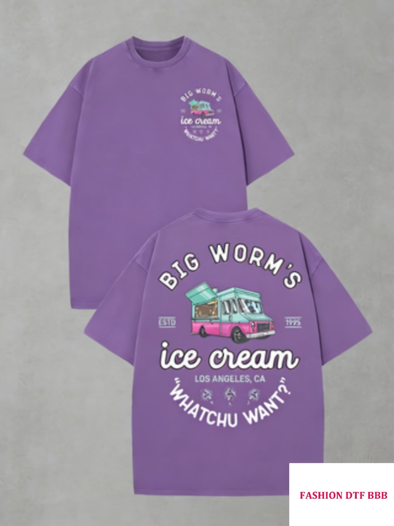 90S Movie "Big Bug Ice Cream" Pattern Men'S Crew Neck Short Sleeve T-Shirt - Retro Pop Culture Style, Perfect for Movie Night And Streetwear | Men'S T-Shirts, Printed T-Shirts, 90S Fashion, Movie Fan Gifts