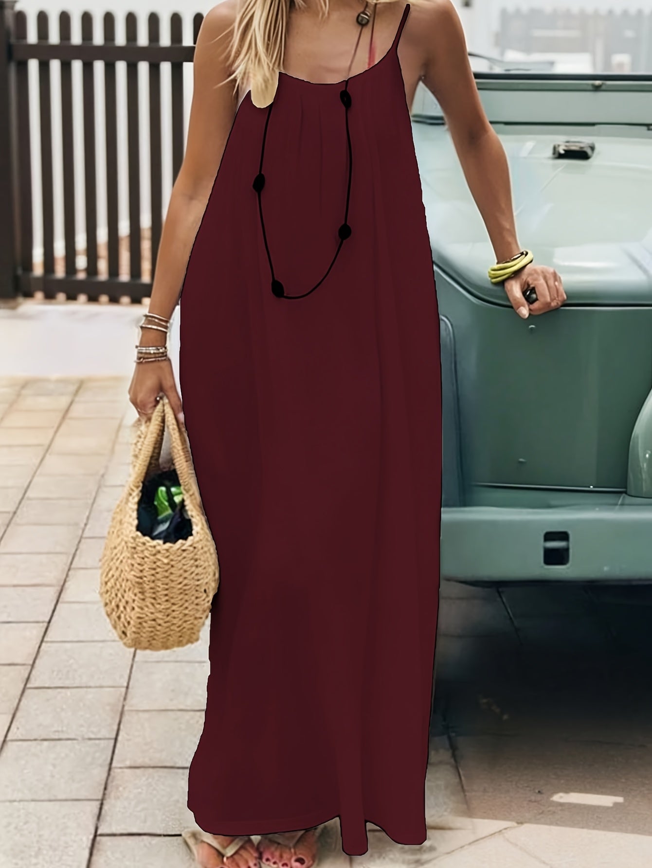 Spring And Summer New Women'S Halter Coat, Backless Loose Home Wear Dress, Multiple Colors Available