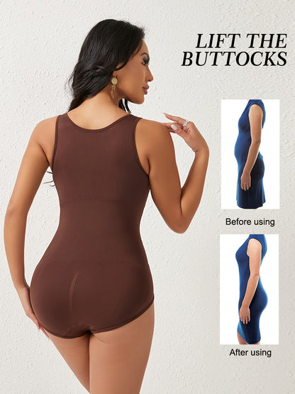 Bodysuit for Women with Firm Tummy Control - Features Include Seamless Butt Lifting, Snap Crotch, Body, And Postpartum Shapewear