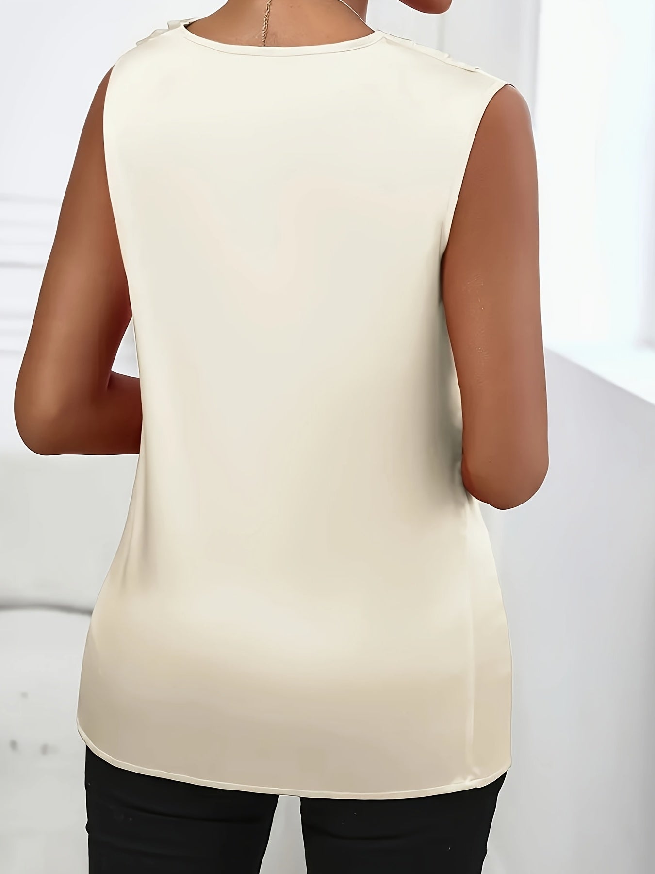 Women's Orange-Red Sleeveless Top - product view 19