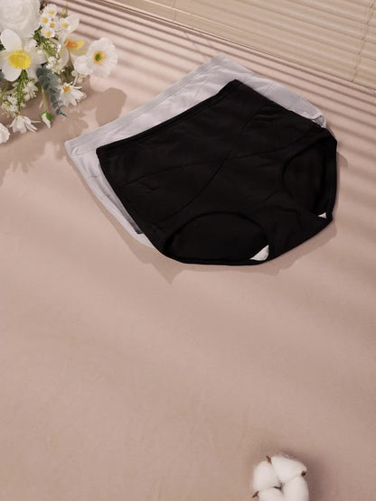 4pcs High Waist Crossover Tummy Control Briefs, Seamless Soft Stretchy Breathable Full Coverage Intimates Panties, Women's Lingerie & Underwear