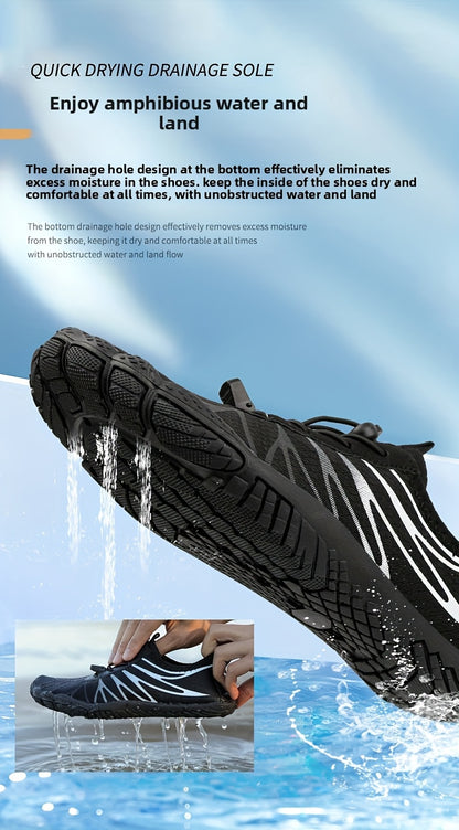 HDOXSE Women Quick-Drying Water Shoes | Aqua, Barefoot, Slip-On Soft Beach Shoes, Breathable Lightweight, Comfortable, Suitable for Pool, Beach, Surfing, Walking, Yoga, Swimming, All-Season, Fabric Upper and Insole, Rubber Sole