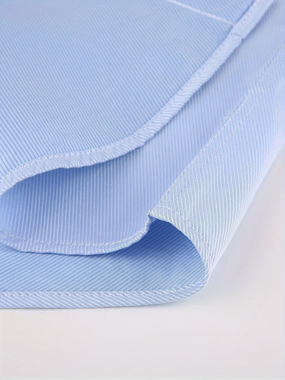 2025 New Men'S French Shirt Double-Barrel Sleeve Business Formal with Premium Cufflinks, Wedding Banquet Office Elegant Slim Fit
