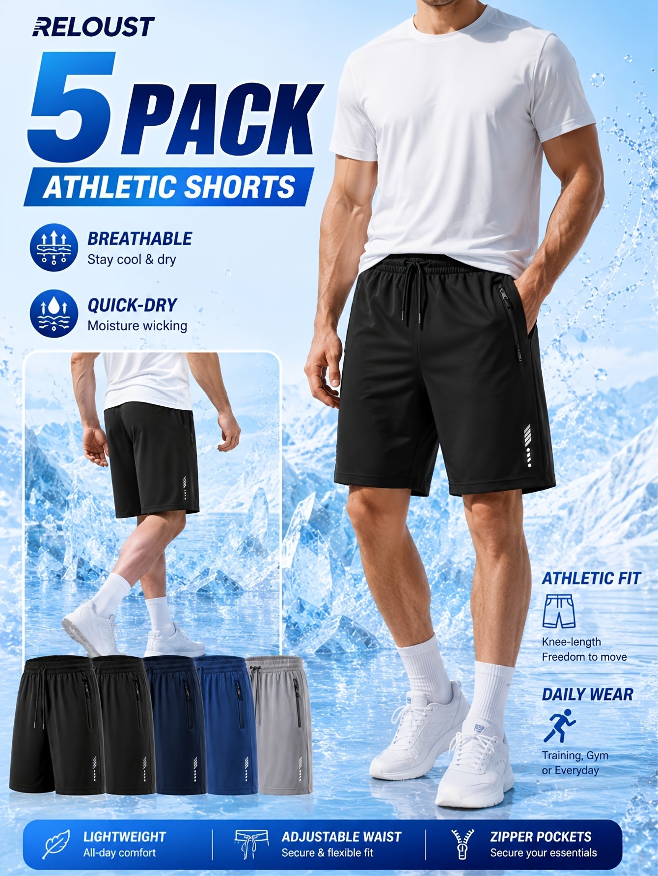 Men's 5pcs mixed colors (classic style) Shorts - product view 13