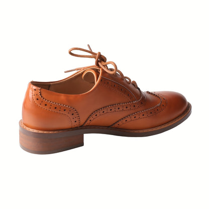 TMA EYES Women's Classic Brogue Oxfords - Handcrafted Synthetic Cover, Retro Carved Design, Breathable & Comfortable, Anti-Slip Sole, Lace-Up Casual Shoes for Casual Attire, Ladies Shoes, Women Shoes