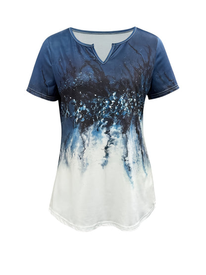 Spring And Summer Butterfly Print Retro Short Sleeve T-shirt[Directional]