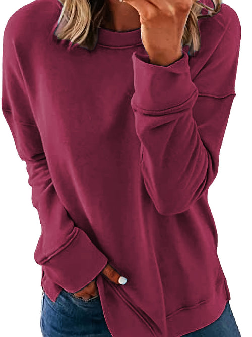 Women'S Autumn Winter Sweater, Long Sleeve Pullover Sweatshirt, Comfortable Casual Warm Style, Loose Fit Round Neck, Fashionable Street Style, 2026 Christmas Gift, Item, Essential Wardrobe Basic