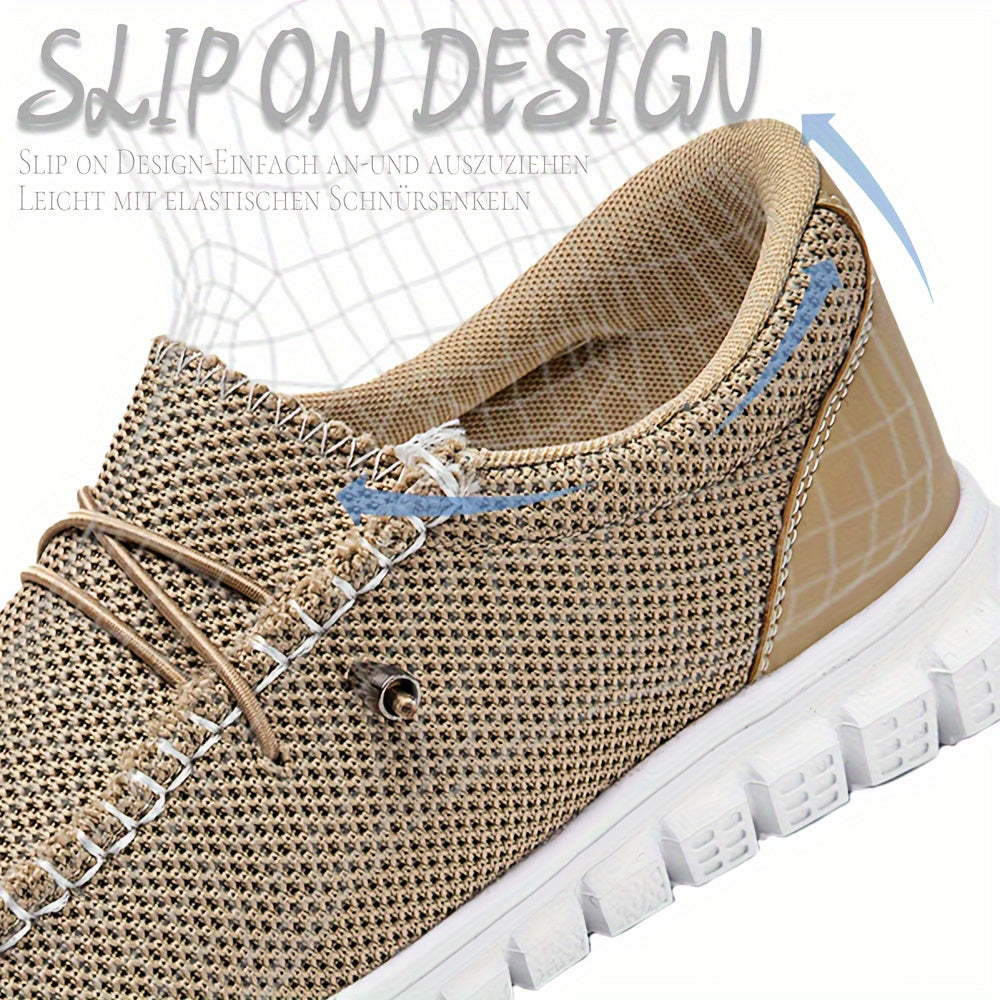 Men's Lightweight Casual One-step Sneakers Non-slip And Breathable for Running And WalkingLace-free Round Toe DesignPure ColorAll-season Wearability - 9920