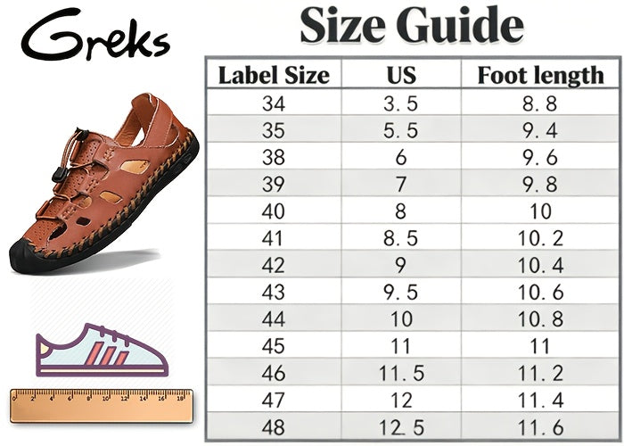 GREKS Mens Casual Closed Toe Sandals Outdoor Fisherman Adjustable Sport Summer Shoes