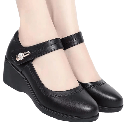 High-Quality Genuine Soft Sole Mom Shoes Spring And Autumn New Soft Sole Non-Slip Wedge Middle-Aged And Elderly Single Shoes, Women Shoes
