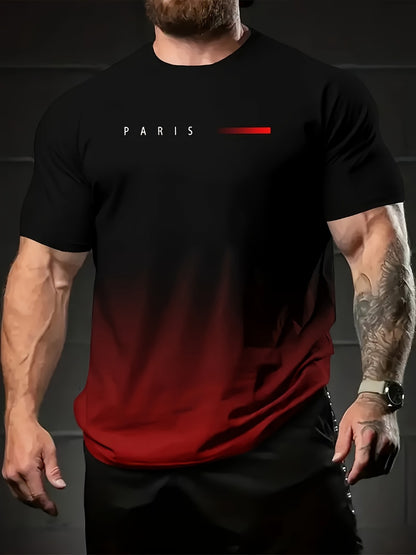 Men's Graphic Print T-Shirt - Crew Neck Short Sleeve 964517