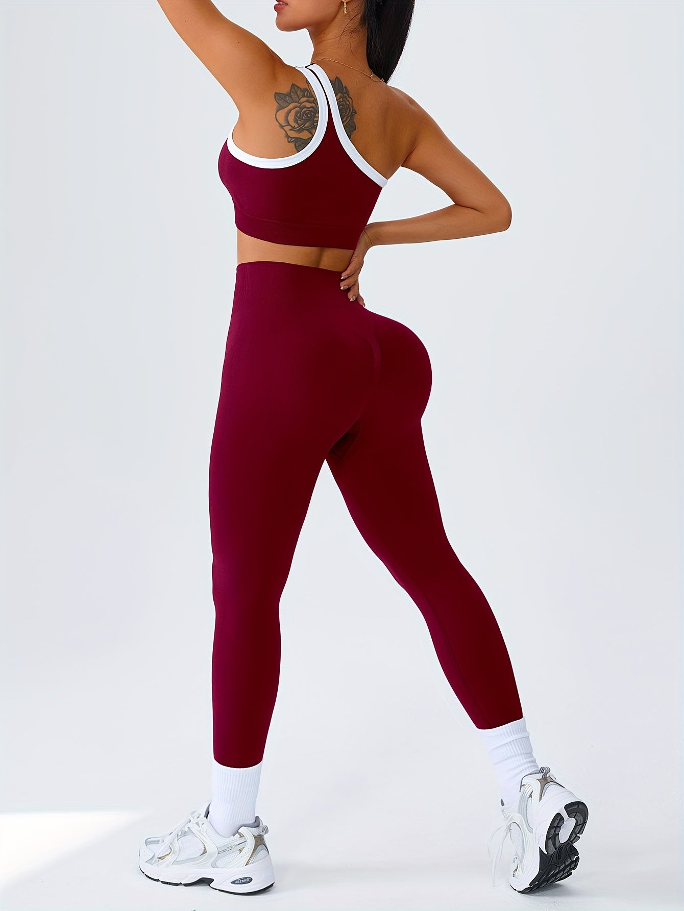 Women's Navy Blue Color High-Waist Leggings - product view 28