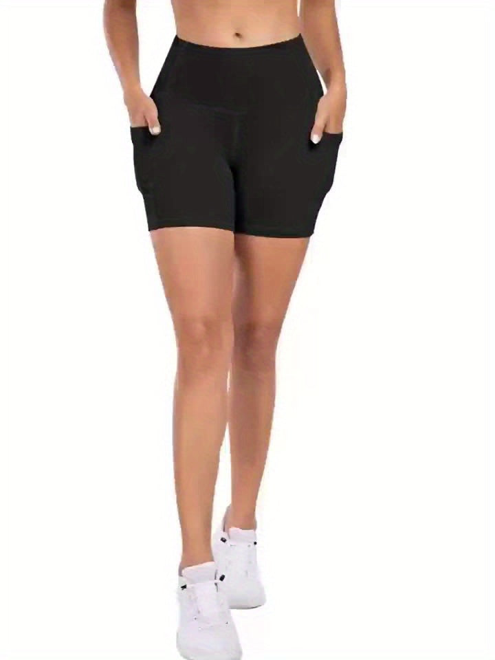5pcs 5-Inch High-Waisted Rider Shorts, Women's Summer Shorts with Pockets, Ultra-Soft Belly Control No-See-Through Workout Running Yoga Shorts, 6-Inch Pant Length Shorts Mother's Day Gift