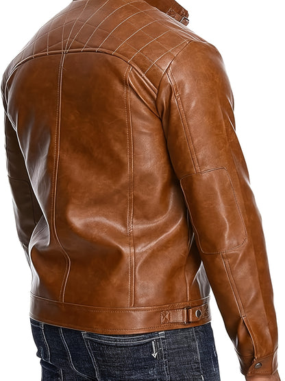 Men'S Lightweight Faux Leather Motorcycle Jacket Black, Coats For Men, Mens Coats, Motorcycle Riding Gear, Motorcycle Stuff, Biker Stuff, Men'S Coats, Motorcycle Clothes, Biker Gear, Jaket Mens, Veste En Cuir Homme, Motorcycle Apparel, Motorcycle Clothing