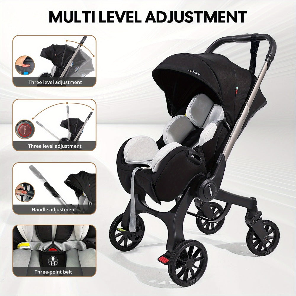Baby Stroller - Foldable Adjustable Travel Metal