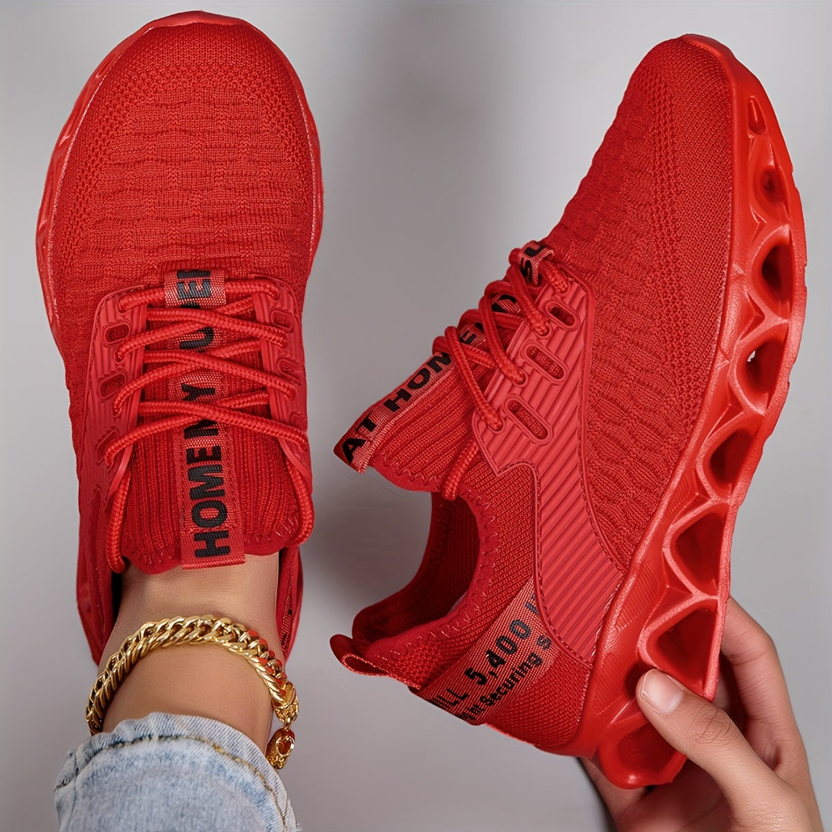 Women'S Sneakers, Women'S Running Shoes, Lightweight Slip-On Flat Shoes Twist Shoes Women'S Casual Shoes, Thick Sole Lace-Up Walking Shoes, Breathable Mesh Tennis Shoes, Trendy Versatile Solid Workout Shoes