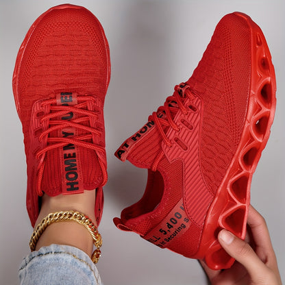 Women'S Sneakers, Women'S Running Shoes, Lightweight Slip-On Flat Shoes Twist Shoes Women'S Casual Shoes, Thick Sole Lace-Up Walking Shoes, Breathable Mesh Tennis Shoes, Trendy Versatile Solid Workout Shoes