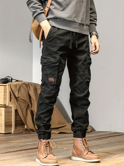 Men'S Utility Trousers, Relaxed Fit Pants, Outdoor Fashion for Men, Stylish And Functional Multi-Pocket Work Trousers