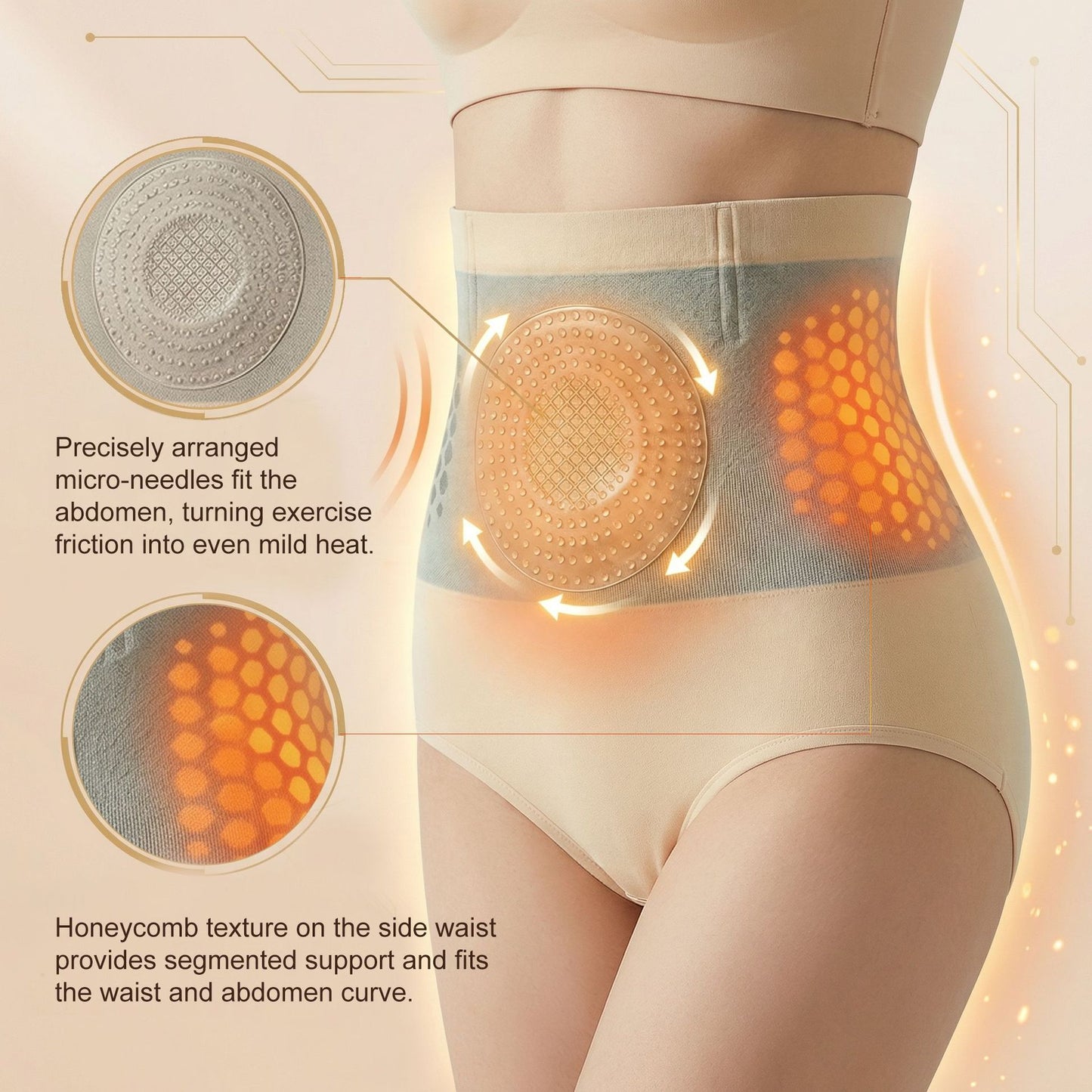 Honeycomb Belly Pants, Soft and Comfortable, Fit the Skin, Breathable and Seamless, High Waist, Skin-friendly Honeycomb Design, Multi-color Pants