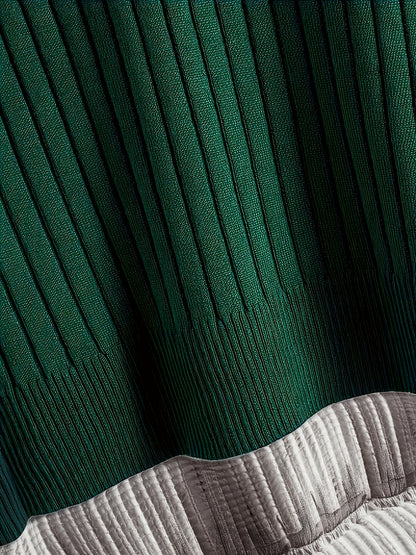 New Autumn And Winter Women'S Loose Set, Including Long Wide-Leg Pants, a Shawl Cardigan, And a High-Neck Vest Sweater, a Fashionable Three-Piece Set