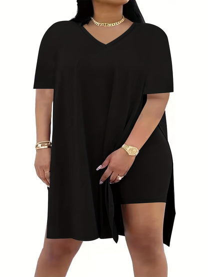 Women's Black Polyester V-Neck High-Waist Shorts - product view 5