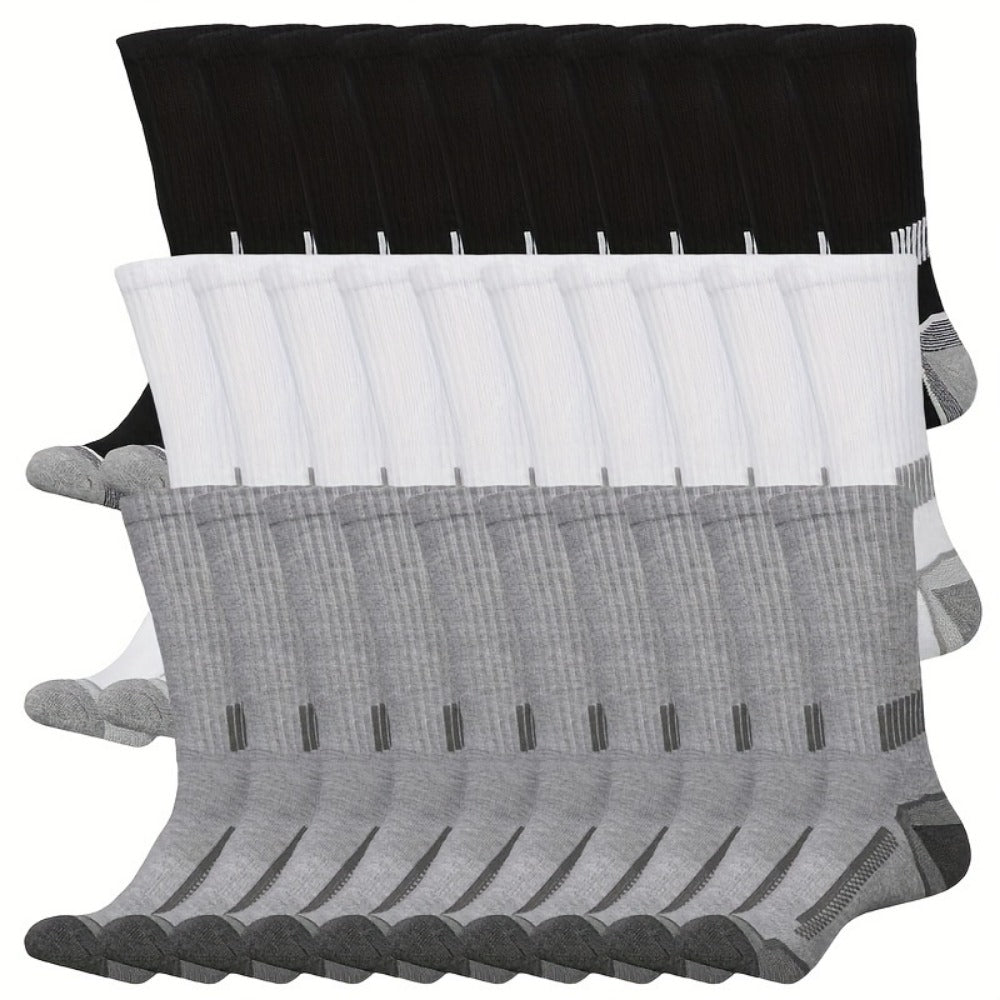Men's Colorblock Crew Socks - 40-Pair Pack