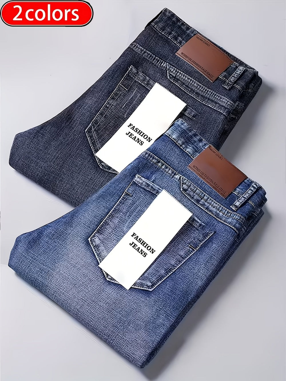 Men's Straight Leg Jeans - Black Denim Clean Finish Everyday 184677