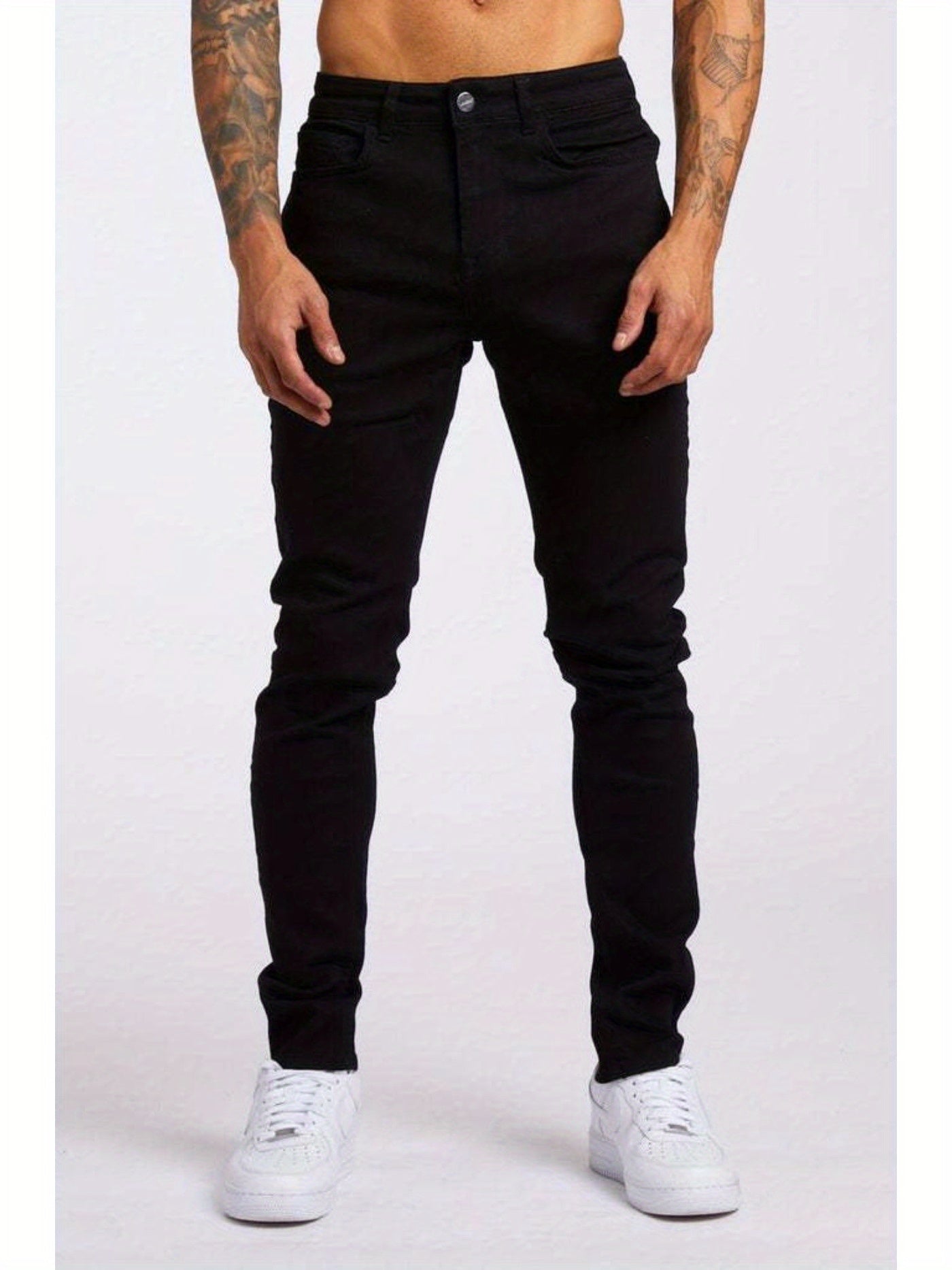 2025 New Men's Slim-Fit Jeans, Trendy Ins Style Design, Fashionable and Comfortable, Perfect for Casual Attire