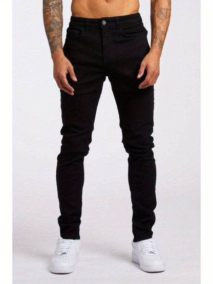 2025 New Men's Slim-Fit Jeans, Trendy Ins Style Design, Fashionable and Comfortable, Perfect for Casual Attire