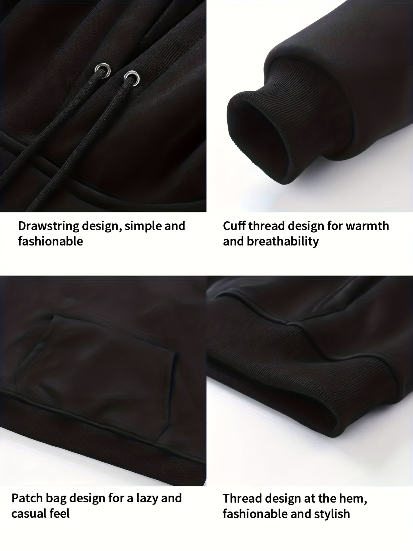 Men's Heating Hoodie with 9 Heating Zones, Electric Heating Sweatshirt, Winter Thermal Pullover Sweater Fall/Winter Essential Hoodie (Battery Not Inculded)