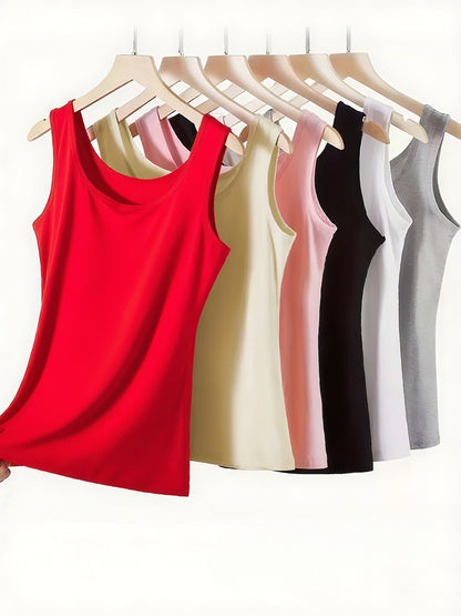 12pcs Women's Sleeveless Blouses & - Solid Color -Chic Sleeveless Shirts, Sleeveless Vest for Layering, Full Color Palette ( Neutrals to Tones) - Breathable Machine-Washable Casual Wear for Home & Outfits, Versatile