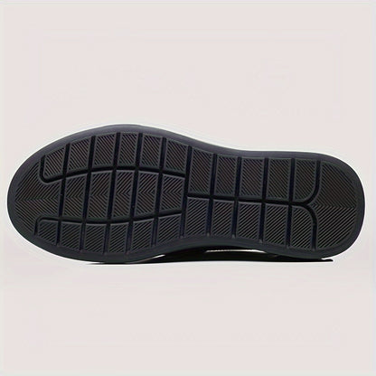 Men's Solid Colour Slip On Derby Shoes, Comfy Non Slip Durable Rubber Sole Formal Shoes For Men's Outdoor Activities