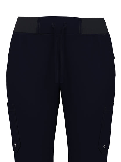 Scrub Pants for Women Jogger Pants with 5 Pockets Rib Waistaband Light Ultra Soft 4 Way Stretch 423