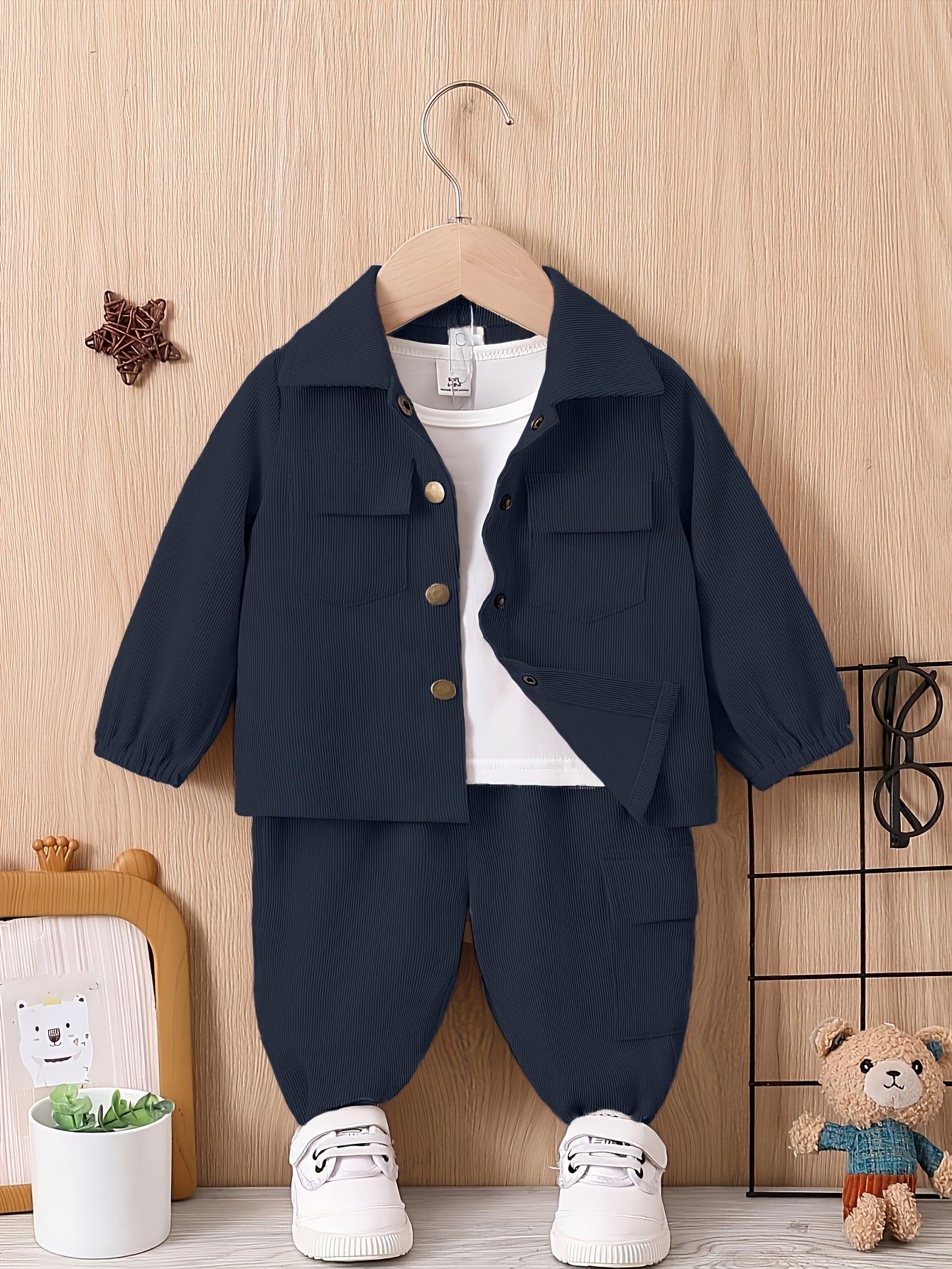 Children'S Suit Boys' Autumn Winter Clothes Baby Fashion Work Clothes 2pcs Boy'S Sports Suit Children, for Outdoor