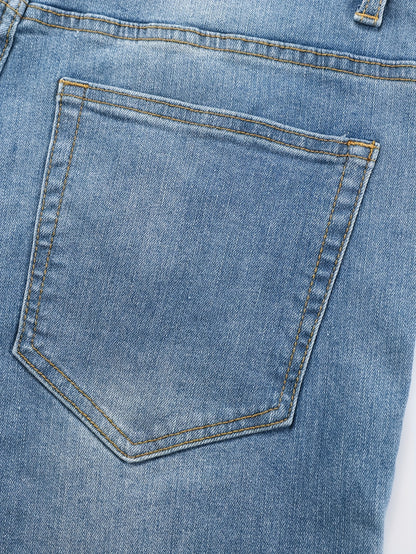 Men's Vintage 70s Retro Bell Bottom Jeans - Wide- Flare Pants with Mid-Stretch Blend, Beltless Suitable for Disco Parties, Night Out & Casual Attire, Machine Washable Mid-Rise Bottoms