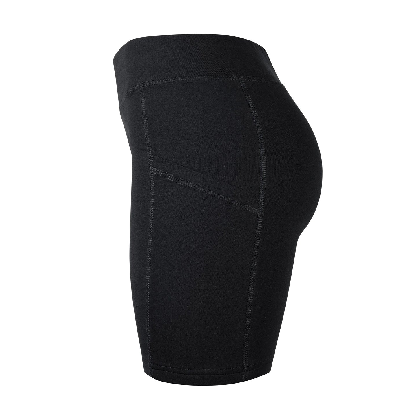 LADIES COTTON 15 INCH OUTSEAM SHORTS WITH POCKETS