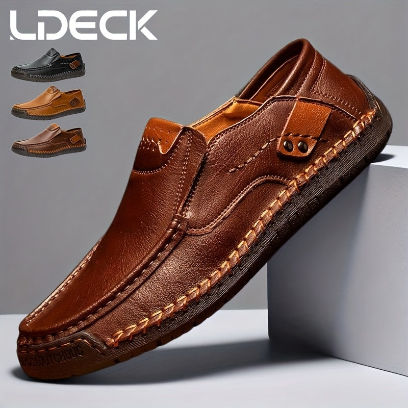 [Breathable Slip-On Loafers] New Hand-Stitched Men's Outdoor Casual Shoe Slip-On Shoe Spring Low-Cut Breathable Plus Size Loafers