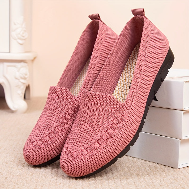 [Sneakers] Women'S Lightweight Breathable Slip-On Loafers- Summer Casual Shoes with Elastic Sides, Arch Support& Cushioned Insole, Purple Fabric Upper& Durable Rubber Sole for All-Season Comfort, Comfy Shoes