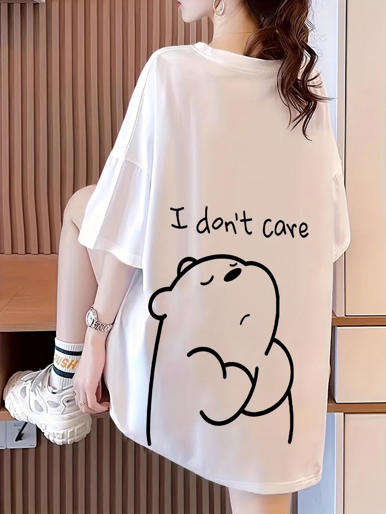 Plus Size - Women'S 180G Pure Round Neck Short-Sleeve T-Shirt, Mother'S Day Gift, Exclusive Short-Sleeve T-Shirt for Mom, Summer Design with Cartoon Print, Pure Short-Sleeve T-Shirt